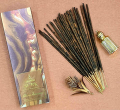 SAUNDH SURK Luxury Incense Sticks Combo Pack | 4 Fragrances – Chandanam, Gulab, Oudh & Rose Oudh | Long-Lasting, Soothing Aroma for Home, Puja & Relaxation