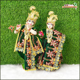 Shaneel Thread Stone Work Dark Green Jugal Jodi Poshak