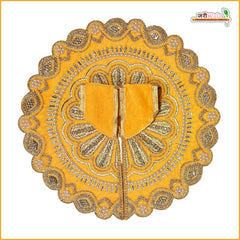 Shaneel Thread Sitara Stone Work Yellow Laddu Gopal Poshak