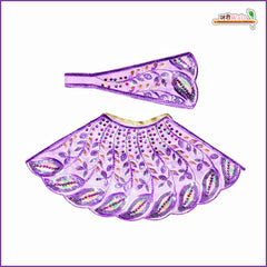 Blended Thread Sitara Stone Work Lavender Lehnga Patka