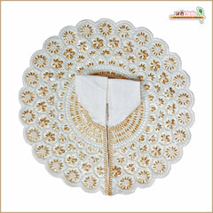 Blended Moti Cutdana Work White Laddu Gopal Poshak