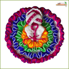 Woolen Fancy Multicolor Laddu Gopal Poshak With Cap