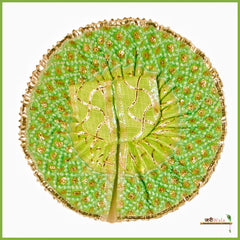 Blended Thread Lace Work Green Poshak