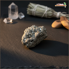 Natural Raw Pyrite Stone (Fool’s Gold) – Unpolished Healing Crystal | 39.48 mm