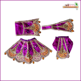 Coton Thread Kundan Stone Work Purple Jugal Jodi Poshak
