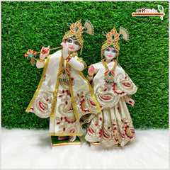 Blended Thread Sitara Work Cream Jugal Jodi Poshak