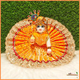 Shaneel Cutdana Lace Work Orange Laddu Poshak