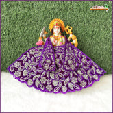 Shaneel Thread Stone Work Purple Lehnga Patka