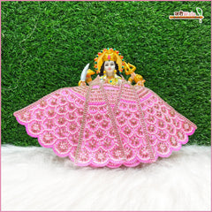 Cotton Moti Cutdana Work Baby Pink Lehnga Patka