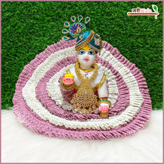 Blended Frill Thread Work Pyazi & White Poshak With Patka