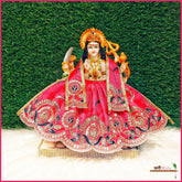 Blended Thread Sitara Work Magenta Lehnga Patka