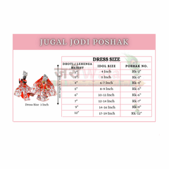 Blended Thread Sitara Cutdana Work Red Jugal Jodi Poshak