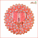 Blended Sitara Stone Work Light Orange Laddu Gopal Poshak