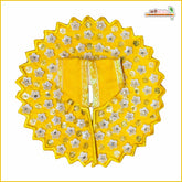 Blended Sitara Stone Work Yellow Laddu Gopal Poshak