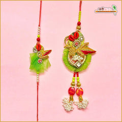 Fancy Handcrafted Lumba Rakhi Set