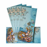 Digital Floral Radha Krishna Print Shagun Envelopes (Lifafe)
