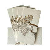 Digital Banyan Leaf Print Peacock Shagun Envelopes (Lifafe)