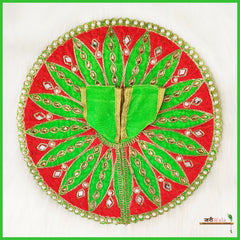 Shaneel Thread Moti Work Green Poshak