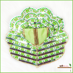 Blended Thread Sitara Work Parrot Green Poshak