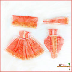Net Thread Sitara Work Orange Poshak