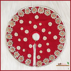Shaneel Heavy Gotapatti Work Red Laddu Poshak