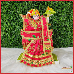 Thread Work Red Hanuman Ji Poshak