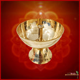 Traditional Brass Pooja Akhand Jot - ZARIIWALAA