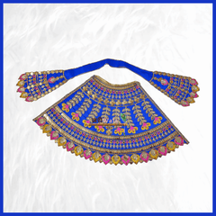 Thread Work Blue Lehnga Patka - ZARIIWALAA