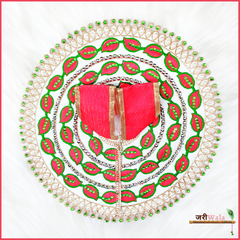 Cotton Thread Moti Work Red Poshak