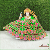 Thread Work Green Lehnga Patka - ZARIIWALAA