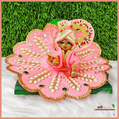 Blended Cotton Moti Work Gajri Poshak