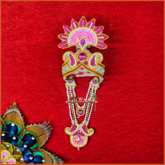 LG Magenta Mukut Mala Set