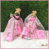 Blended Lace Booti Work Baby Pink Poshak