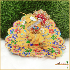 Blended Thread Kundan Work Yellow Laddu Poshak