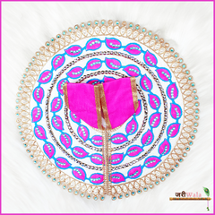 Cotton Thread Moti Work Magenta Poshak