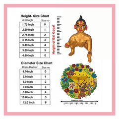 Blended Cone Thread Sitara Work Multicolor Laddu Gopal Poshak