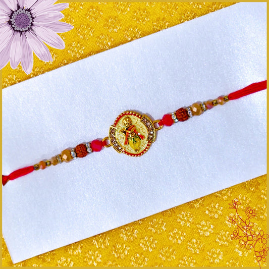 Fancy Handcrafted Antique Krishna With Flute Rakhi