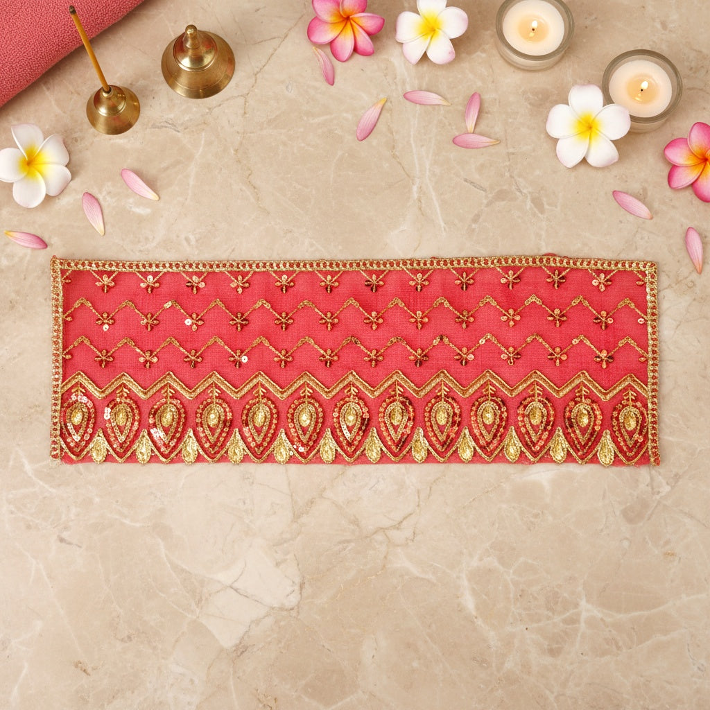 Thread Sitara Work Red Small Chunri