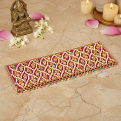 Thread Moti Stone Work Purple Small Chunri