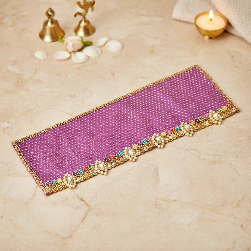 Thread Jarkan Stone Work Purple Small Chunri