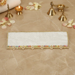 Thread Jarkan Stone Work Cream Small Chunri