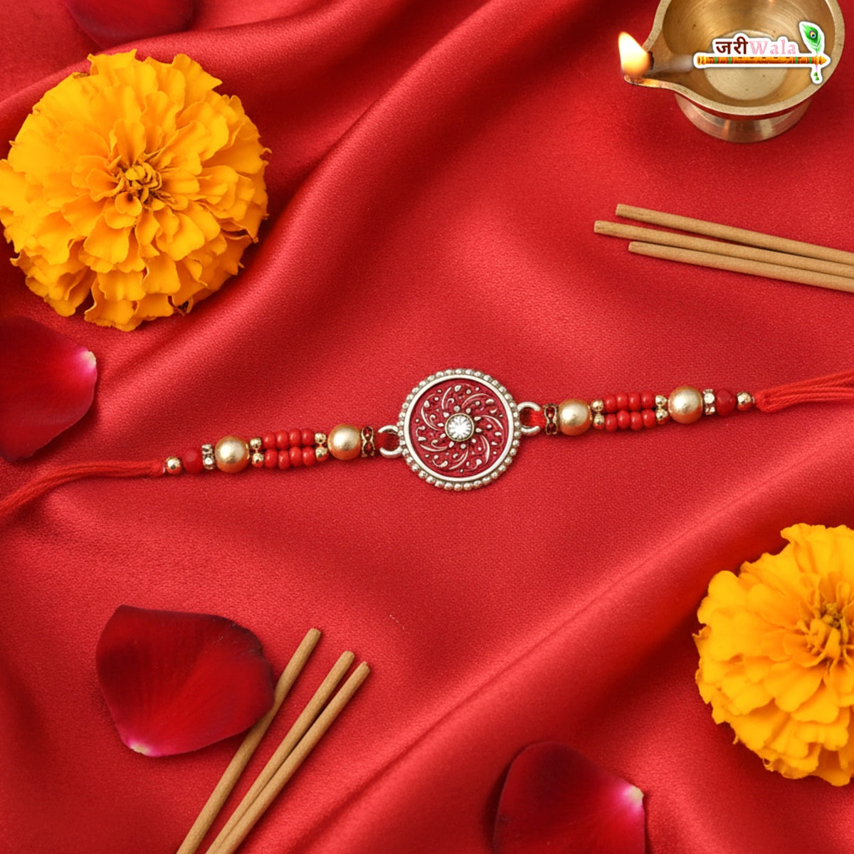 Fancy Handcrafted Antique Metal Rakhi