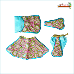 Coton Thread Sitara Work Light Blue Jugal Jodi Poshak