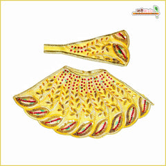 Blended Thread Sitara Stone Work Lemon Lehnga Patka