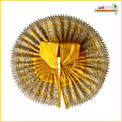 Blended Thread Sitara Stone Work Yellow Laddu Gopal Poshak