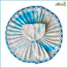 Blended Thread Lace Work Blue Laddu Gopal Poshak