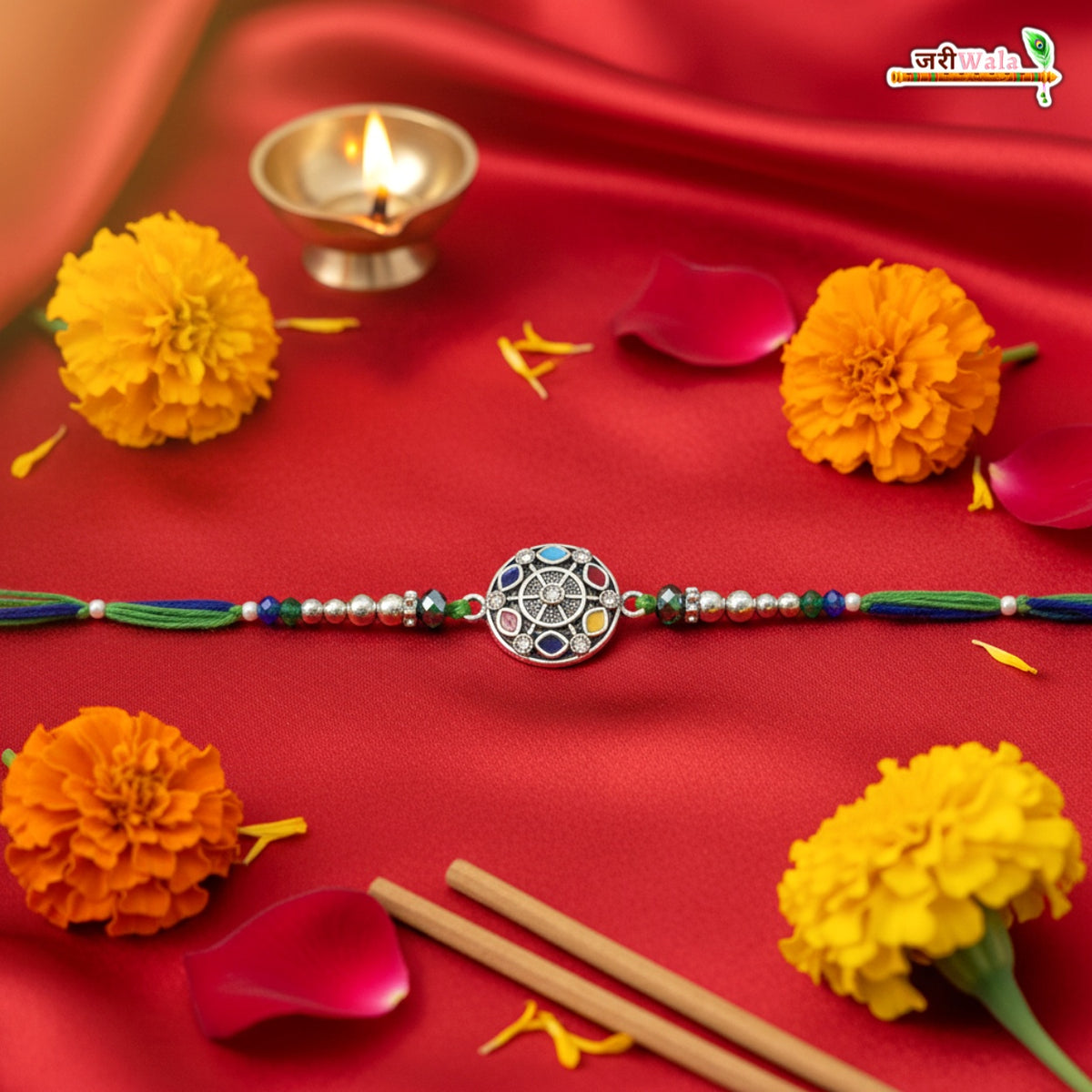 Fancy Handcrafted Antique Metal Rakhi