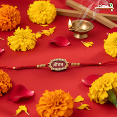 Fancy Handcrafted Chandan Shree Ram Rakhi