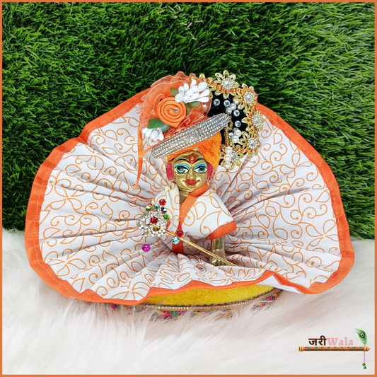 Cotton Orange Laddu Gopal Poshak
