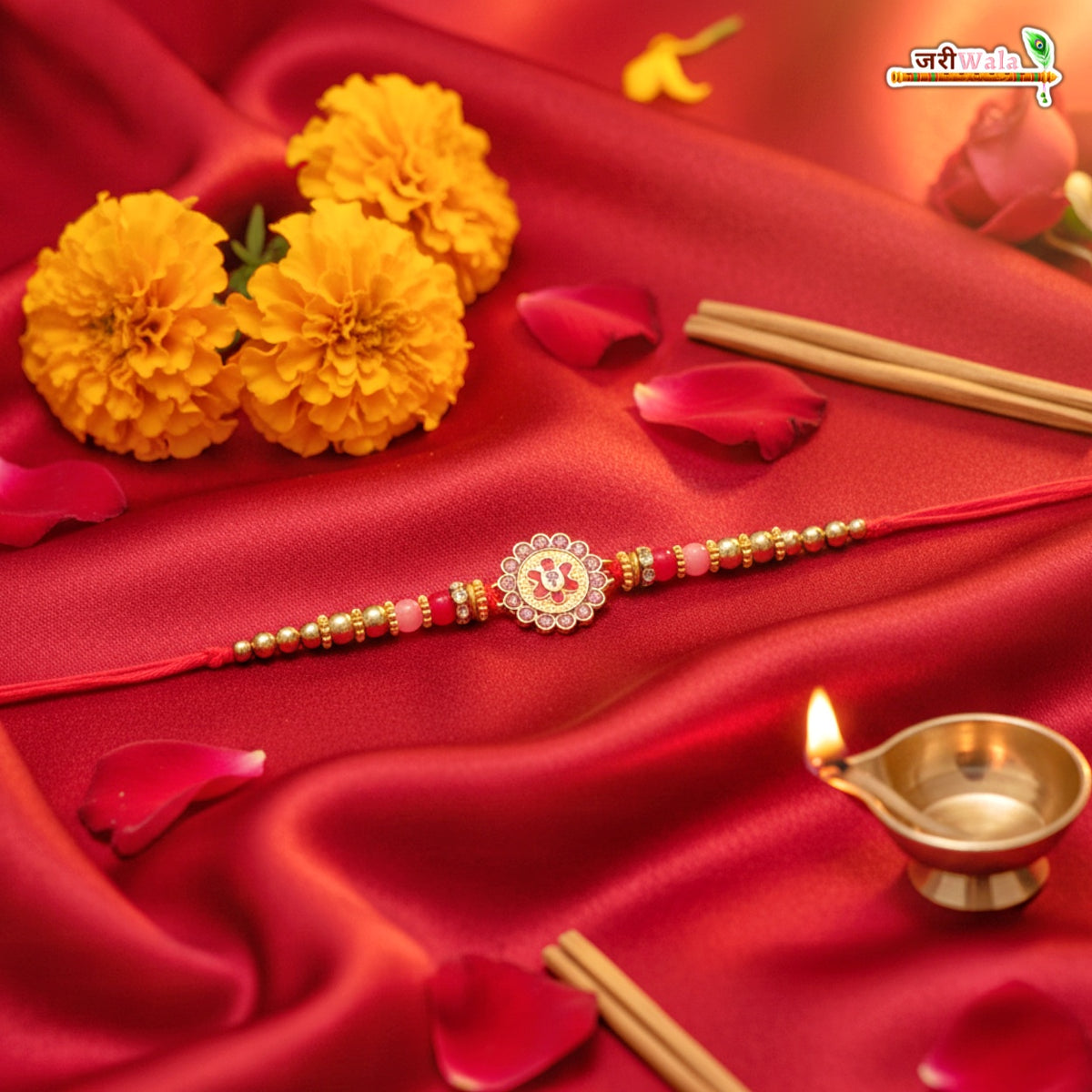Fancy Handcrafted Metal Multicolor Rakhi